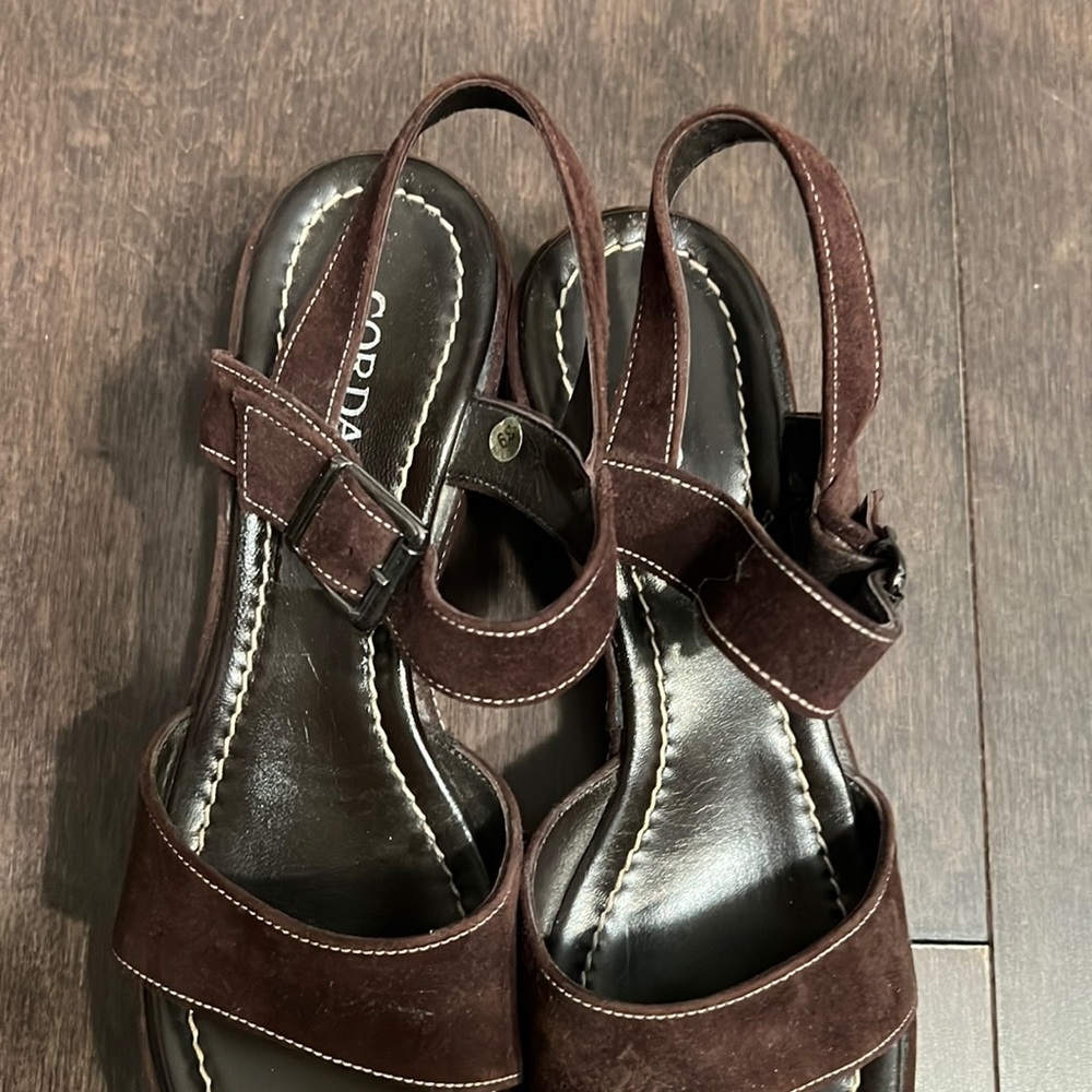Cordani size 9 brown suede sandals - Picture 2 of 8